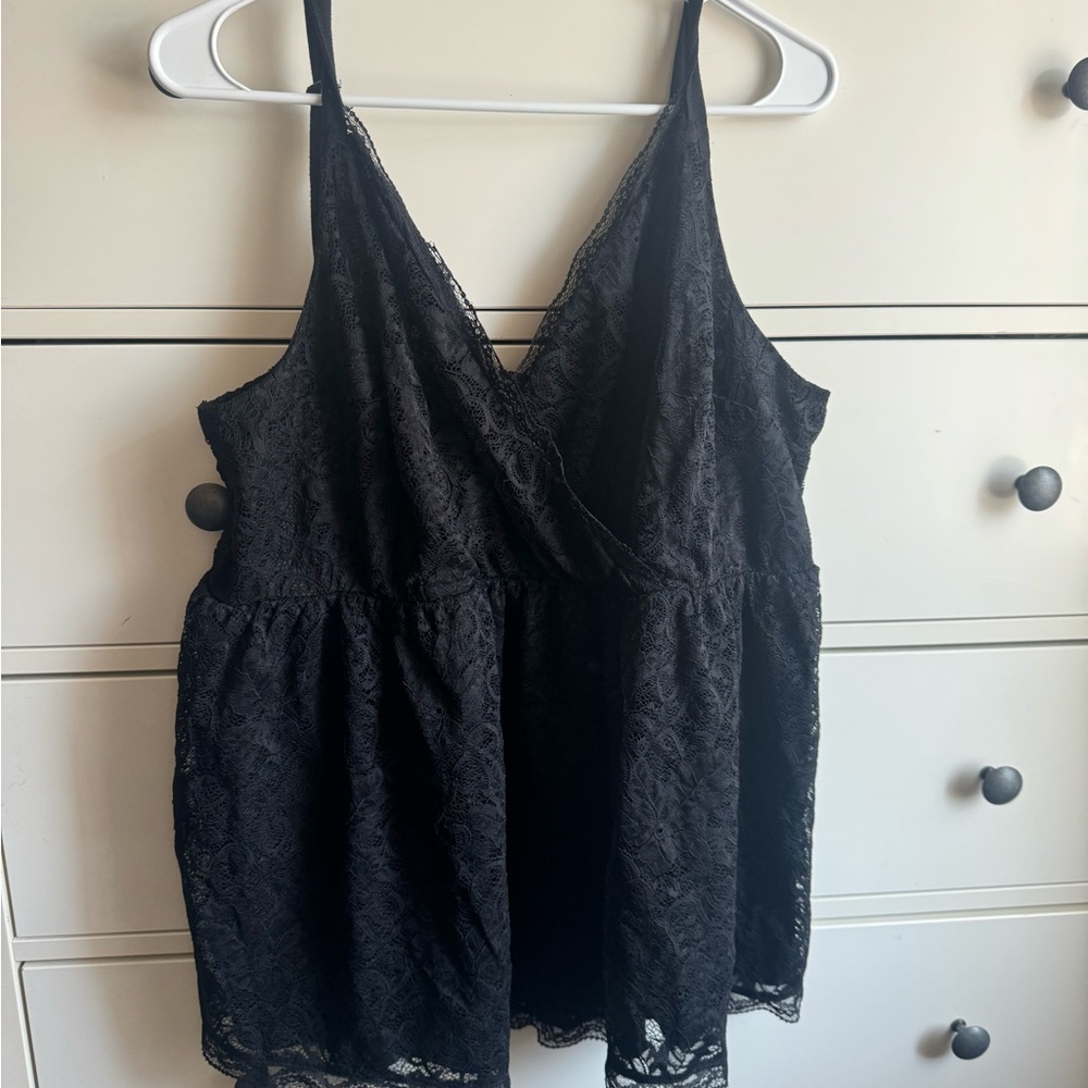torrid Black Lace Tank Top
